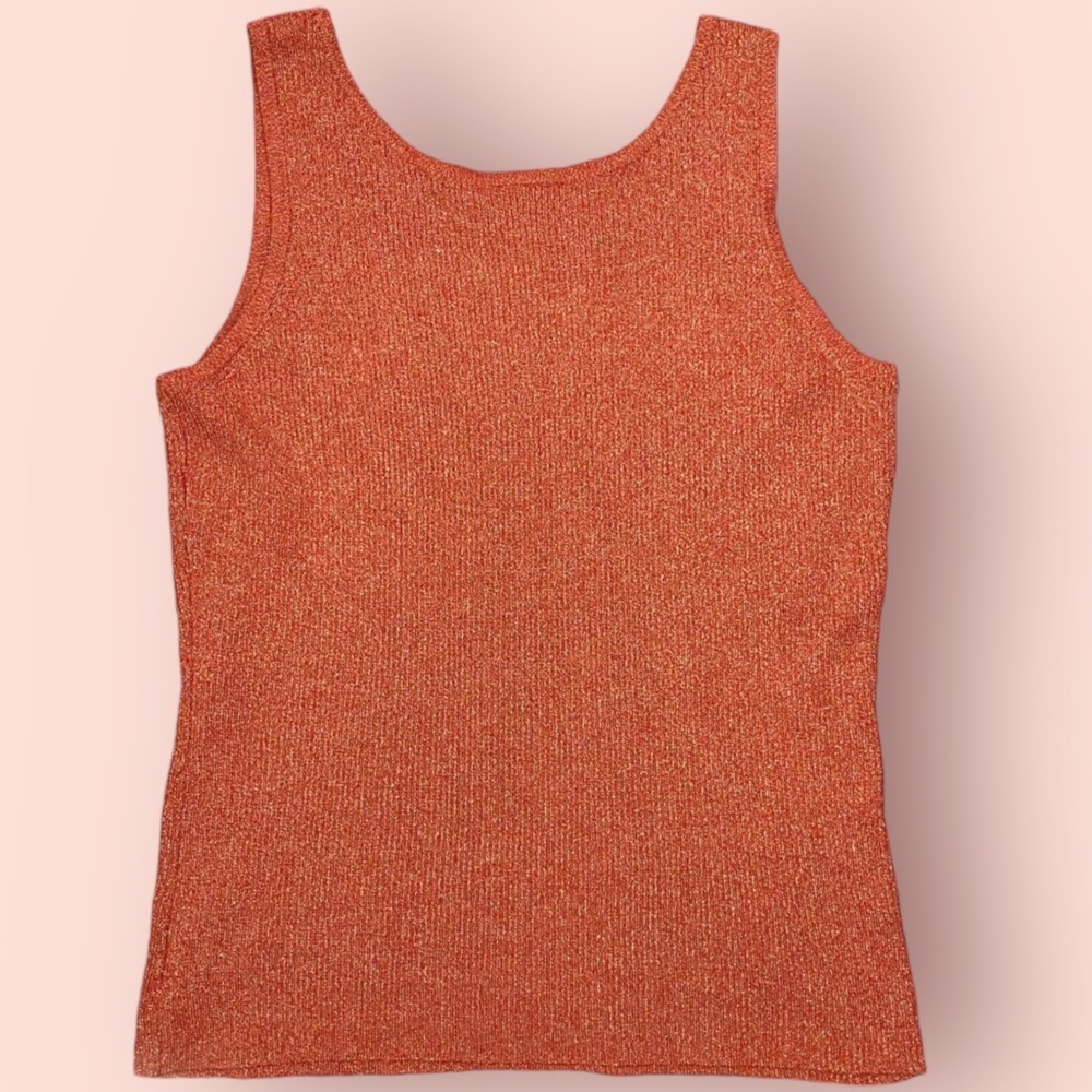 LANE BRYANT Ribbed Knit Metallic Shimmer Sweater Tank Top - Picture 3 of 11